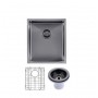 Gun Metal Grey Stainless Steel Handmade Top/Undermount Single Bowl Kitchen Sink 390x450x215mm